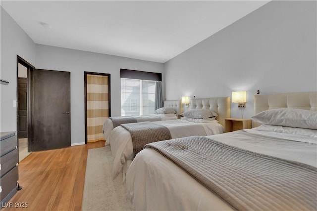 bedroom featuring light hardwood / wood-style floors