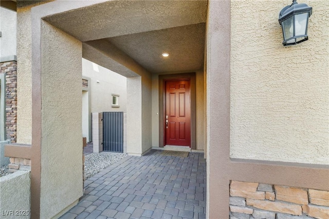 view of doorway to property