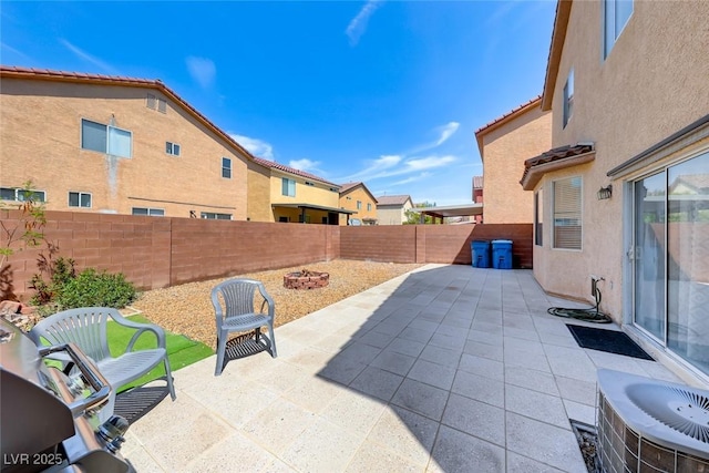 view of patio with central AC