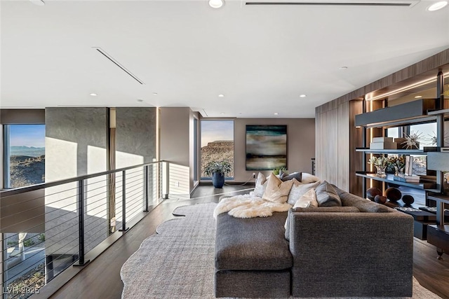 living room featuring hardwood / wood-style flooring