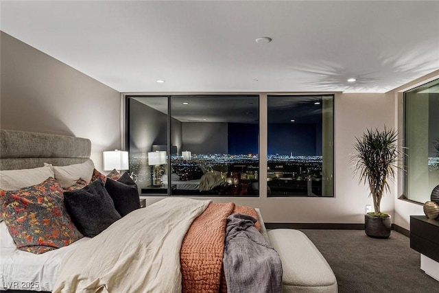 view of carpeted bedroom