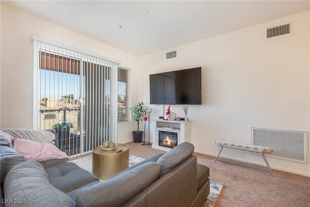 view of carpeted living room