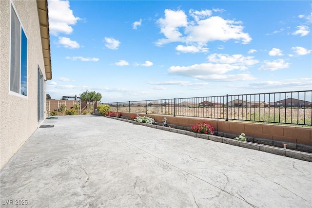 view of patio featuring a fenced backyard