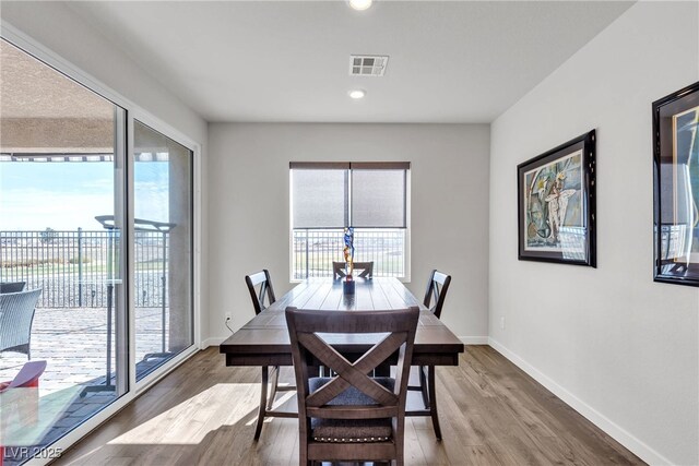 dining room featuring hardwood / wood-style floors