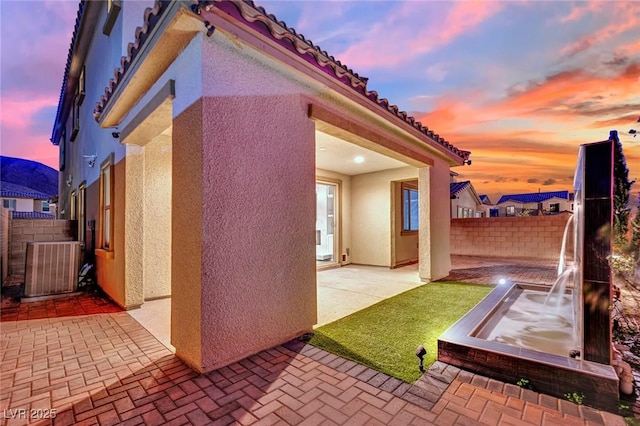 view of patio with fence