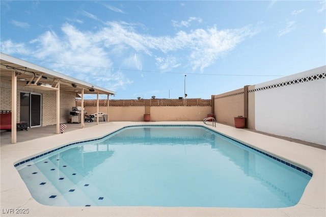 view of pool with a patio area