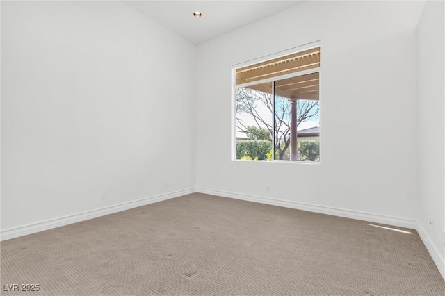 view of carpeted spare room