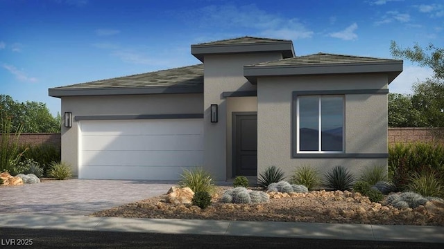 view of front of home featuring a garage