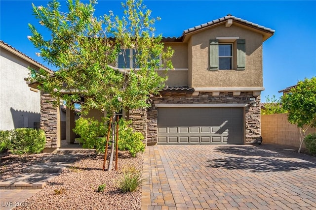 view of front of home featuring a garage