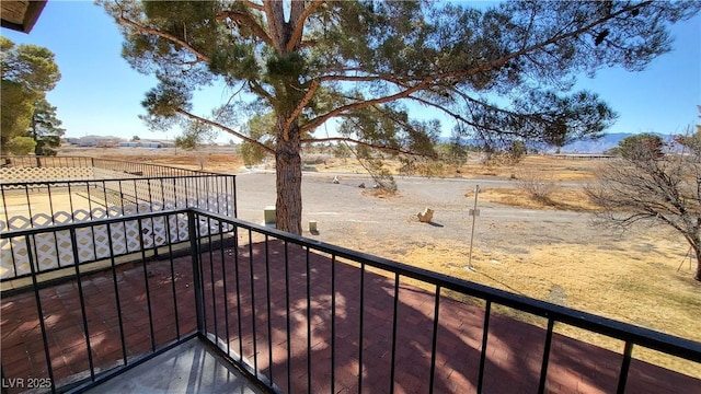 balcony with a rural view