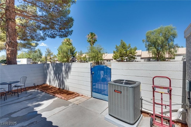 view of patio / terrace with central AC unit