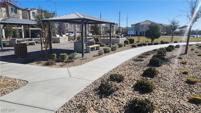 view of community featuring a gazebo