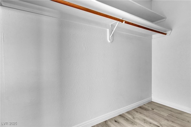 spacious closet featuring light wood finished floors