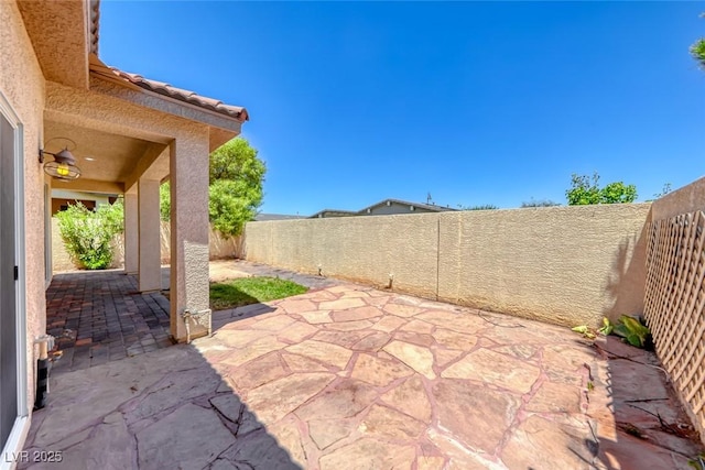 view of patio / terrace with a fenced backyard