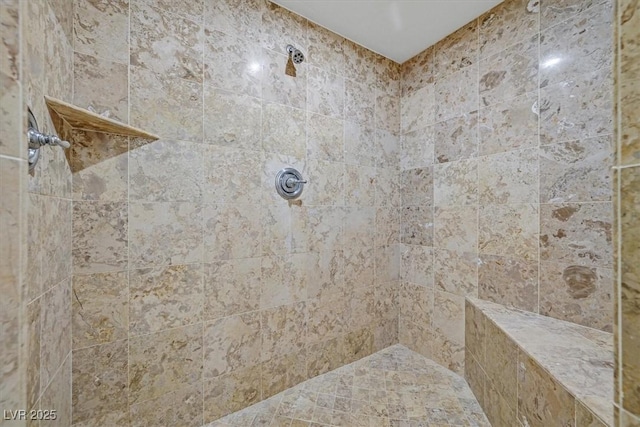 full bathroom with a tile shower