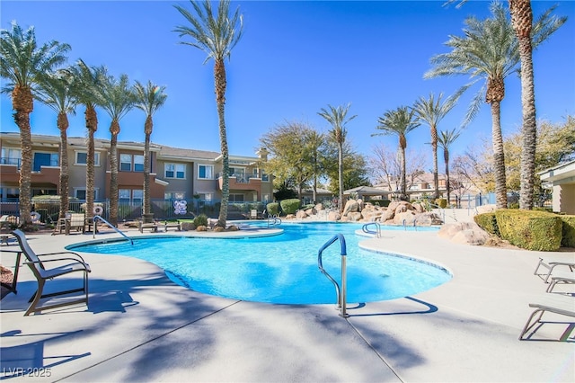 view of pool with a patio