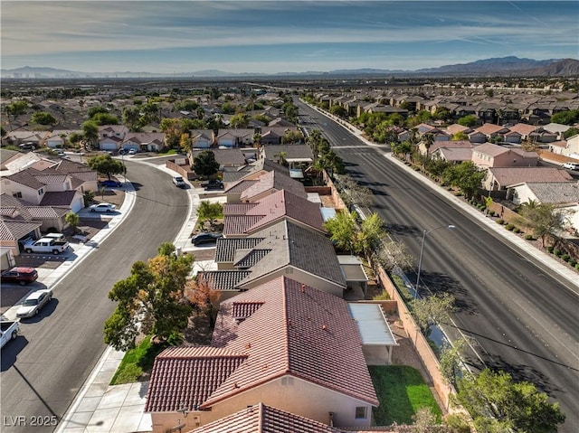 aerial view featuring a mountain view