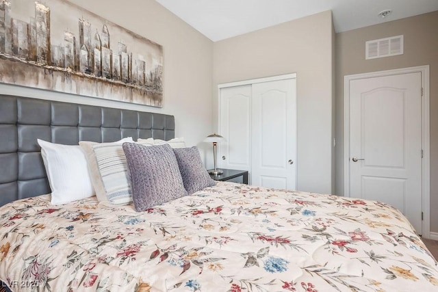 bedroom with a closet