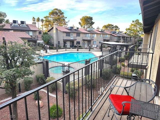 balcony with a residential view