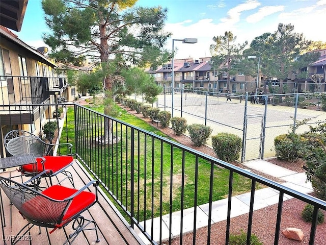 balcony featuring a residential view