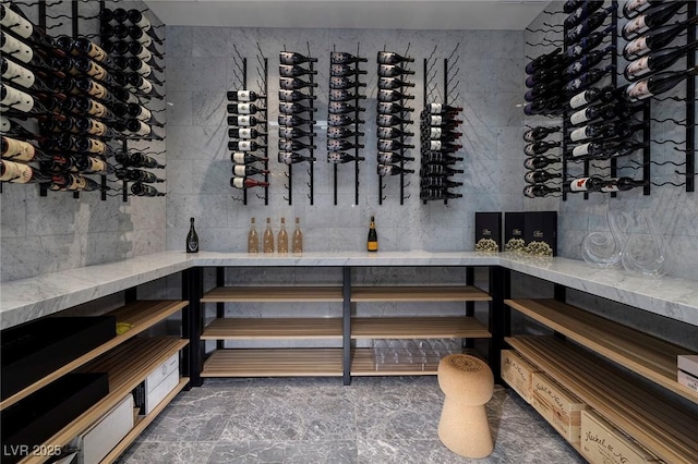 view of wine room