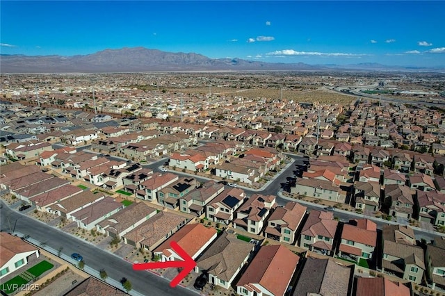 aerial view featuring a mountain view