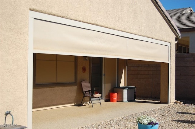 exterior space with a patio