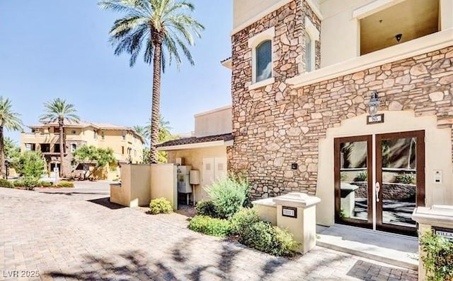 exterior space featuring french doors