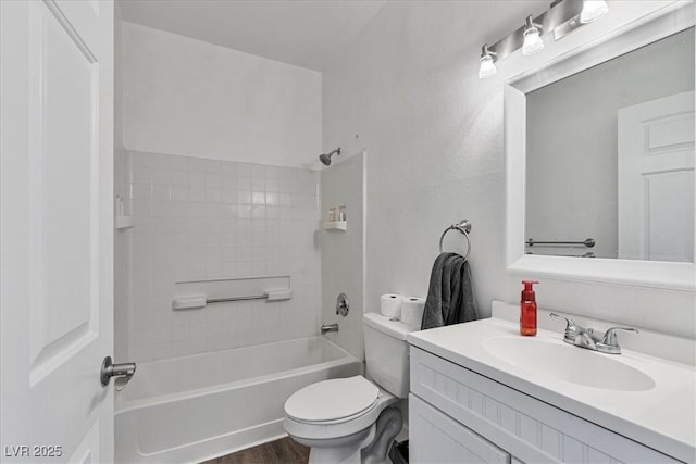4730 E Craig Rd Unit 1172, Las Vegas, NV 89115 - full bath with toilet, vanity, bathing tub / shower combination, and wood finished floors