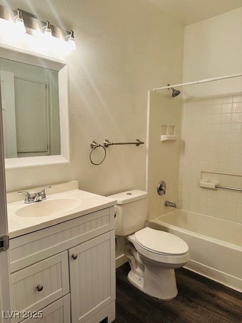 4730 E Craig Rd Unit 1172, Las Vegas, NV 89115 - full bath with wood finished floors, vanity, toilet, and tub / shower combination