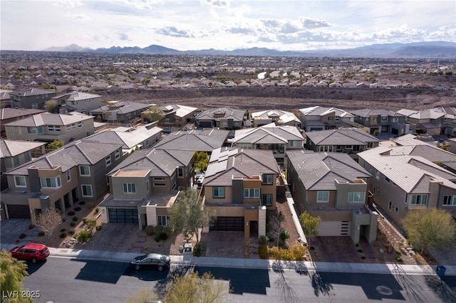 aerial view featuring a mountain view