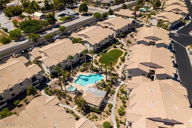 aerial view featuring a residential view