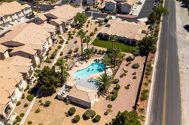 aerial view featuring a residential view