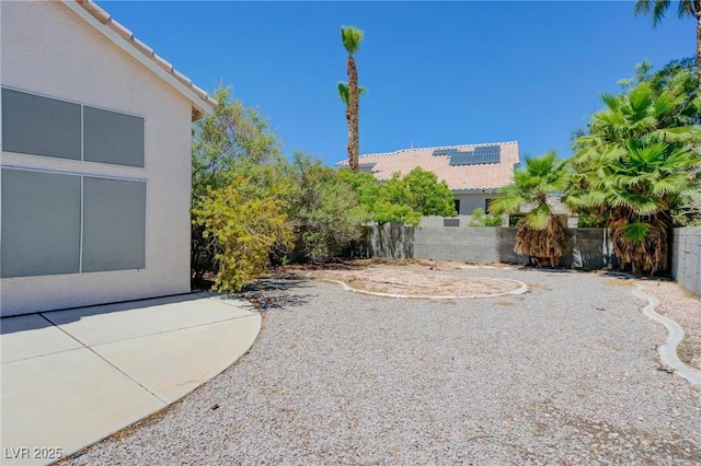 view of yard featuring a patio area