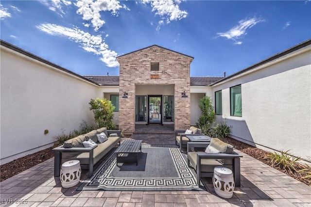 view of patio / terrace featuring an outdoor living space