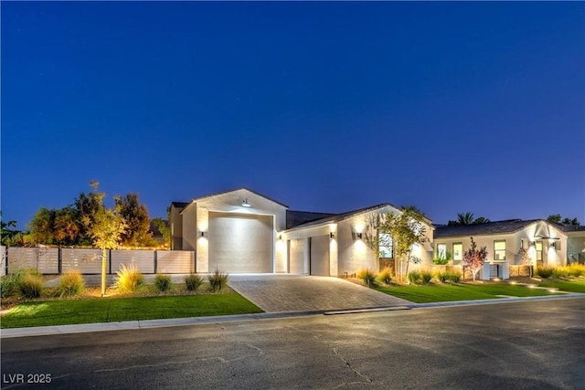 view of front of house featuring a garage