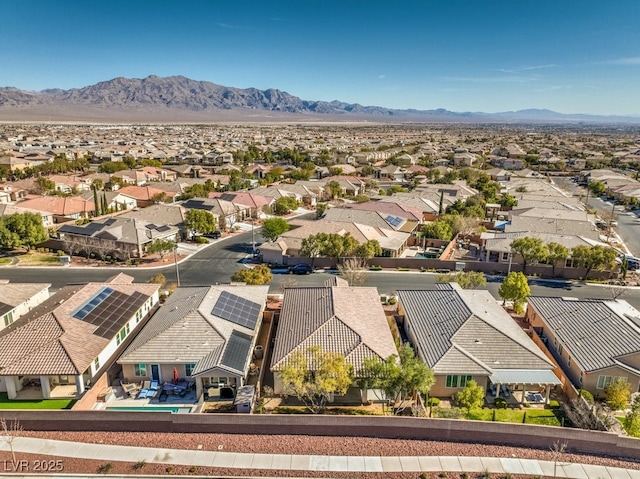 aerial view featuring a mountain view