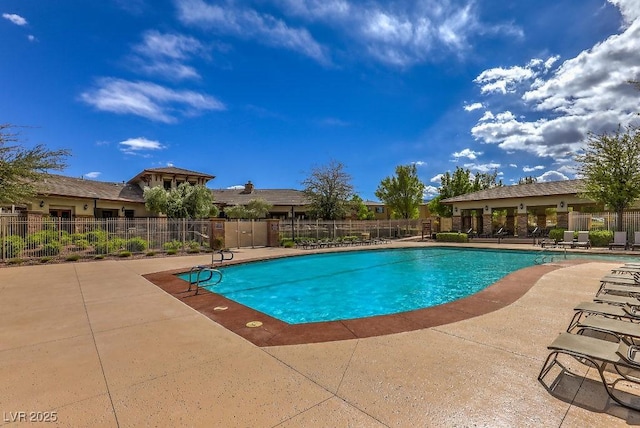 view of pool featuring a patio area