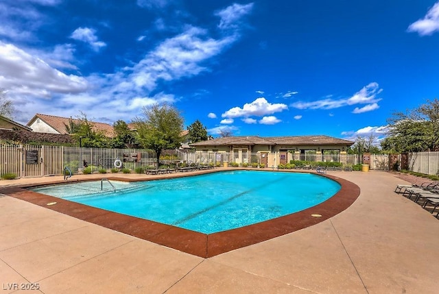 view of pool featuring a patio area