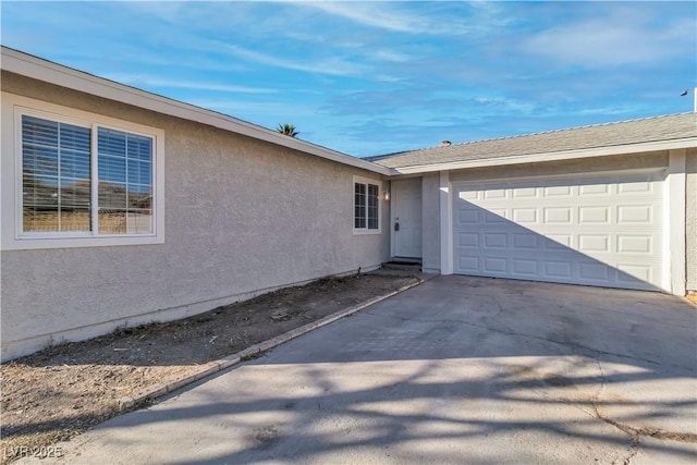 view of home's exterior with a garage