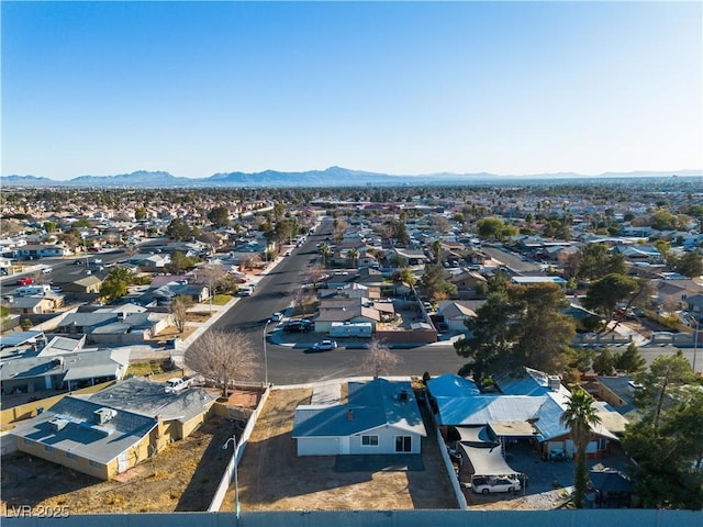 aerial view with a mountain view