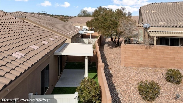 exterior space with a patio