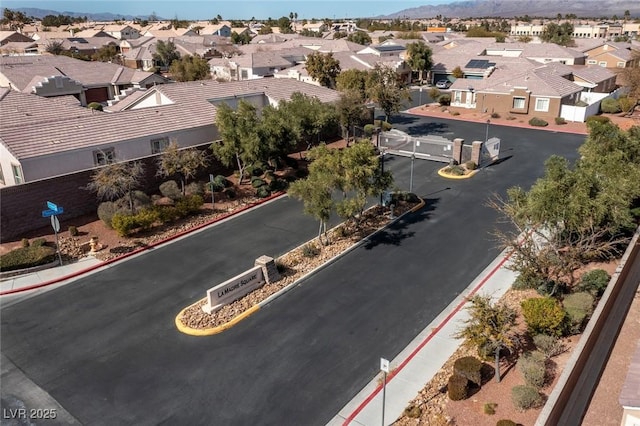 drone / aerial view with a residential view