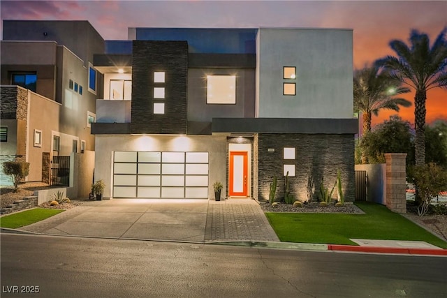 modern home with a garage