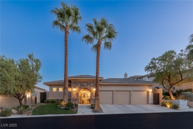 view of front of house featuring a garage