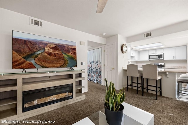 view of carpeted living room