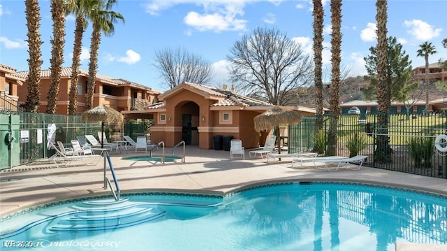 view of pool with a patio