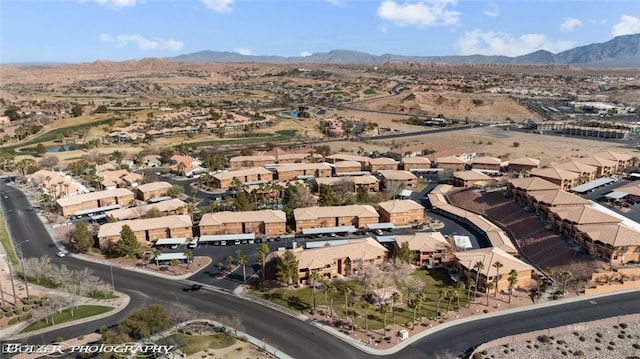 bird's eye view featuring a mountain view