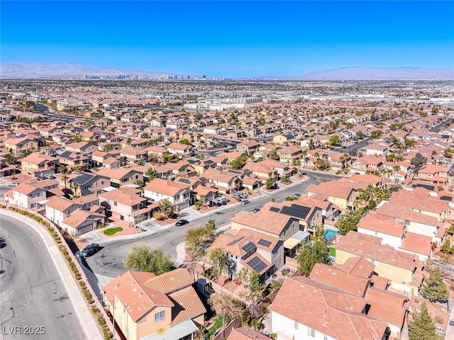 bird's eye view featuring a mountain view