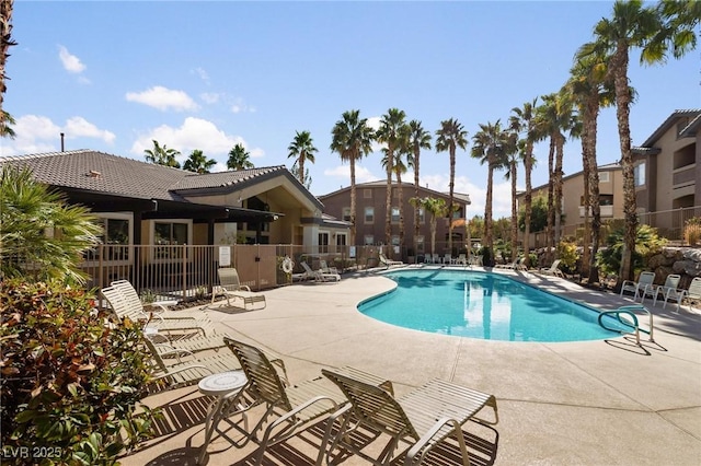 view of pool with a patio